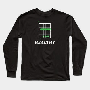 B Healthy B Guitar Chord Tab Dark Theme Long Sleeve T-Shirt